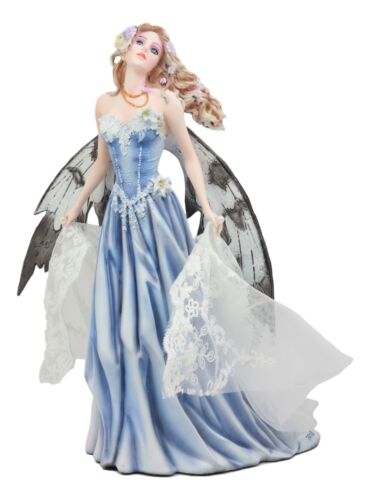 Ebros Last Light Ethereal Bridal Fairy Statue With Embroidered Sheer Fabric 10.5" Tall By Nene Thomas Decorative Mythical Fantasy Figurine Collectible As Gift Ideas For Women Or Girls Anniversary