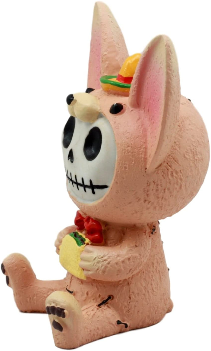 Ebros Latin Chihuahua Taco Furrybones Figurine 3.5" H Skeleton Collectible