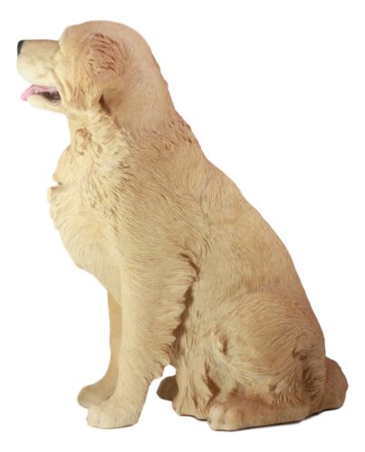 Ebros Lifelike Realistic Buddy Golden Retriever Statue 20.5" Tall Fine Pedigree Dog Breed Collectible Decor With Glass Eyes