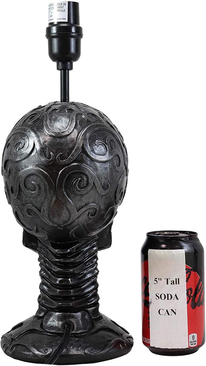 Ebros Light Of Wisdom Gothic Tribal Skull Table Lamp With Shade