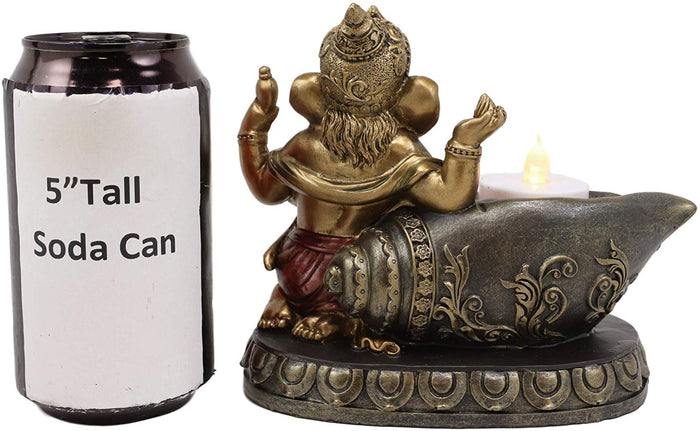 Ebros Lord God Ganesha With Modaka Bowl Of Sweets Votive Candle Holder Figurine
