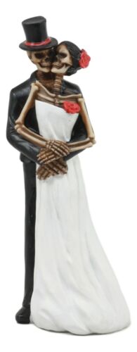 Ebros Love Never Dies Wedding Skeleton Statue Wedding Pose Couple Figurine 8"H