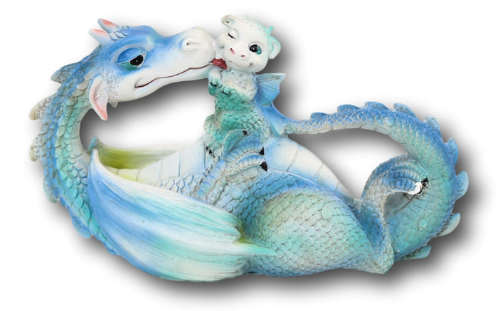 Ebros Lovely Dragon Mother With Baby Dragon Motherhood Family Resin Figurine