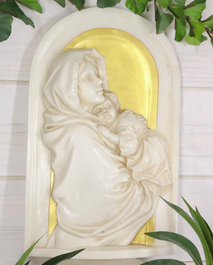 Ebros Madonna & Child Wall Plaque Nativity Mary & Baby Jesus Christ Catholic