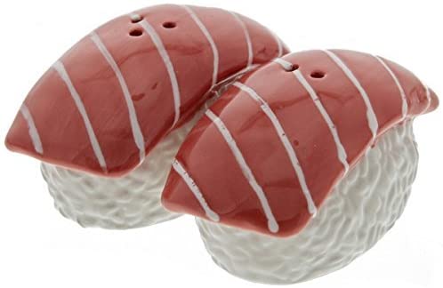 Ebros Maguro Tuna Sushi Magnetic Fish Salt And Pepper Shakers Novelty Set