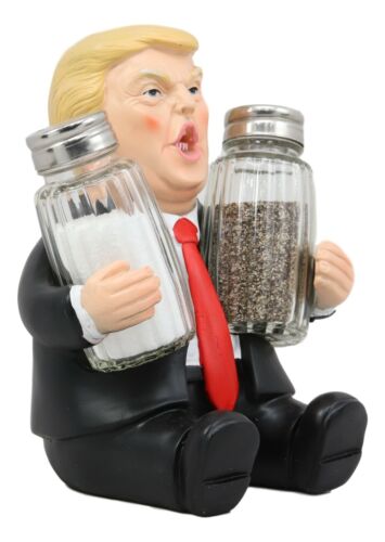 Ebros Make Flavor Great Again US President Trump Salt & Pepper Shakers Holder