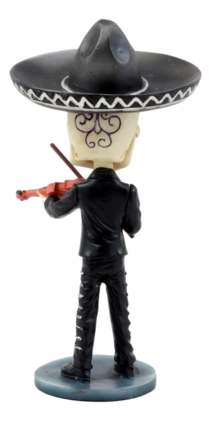 Ebros Mariachi Violin Player Bobblehead Figurine Day Of The Dead 6.5"H Figurine