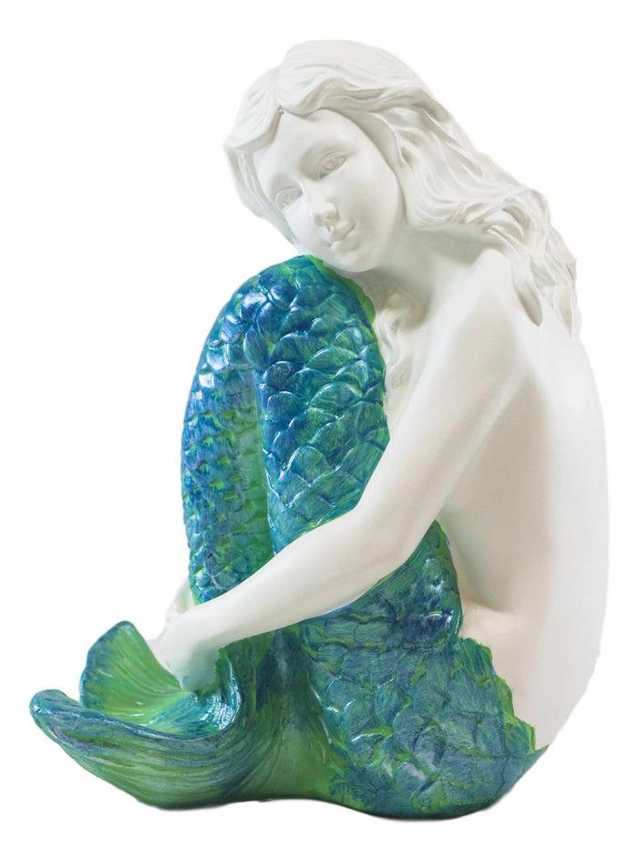 Ebros Marine Ocean Lovesick Mermaid With Blue Green Ombre Tail Sitting Statue