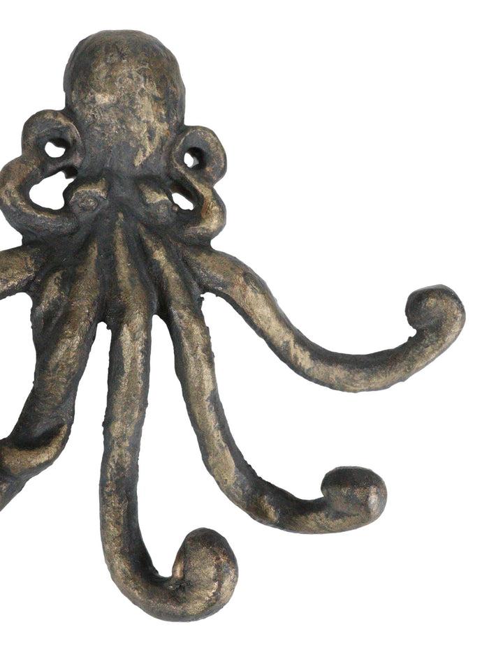 Ebros Marine Ocean Sea Giant Octopus Wall Mount Iron Coat Key Hook Hanger