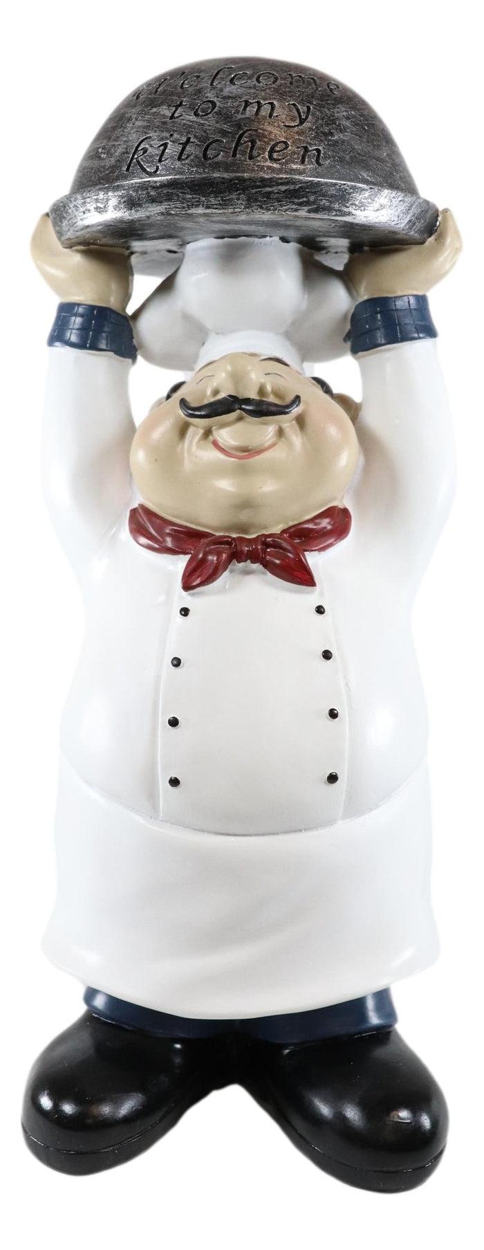 Ebros Master Bistro Chef Holding Melting Dome Tray Welcome Figurine 14"Tall
