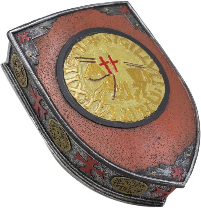 Ebros Medieval Coat Of Arms Crusader Shield Crest Decorative Trinket Box 6" Long