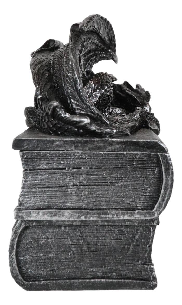 Ebros Medieval Fantasy Dragon Guardian Of Knowledge Decorative Jewelry Box Figurine