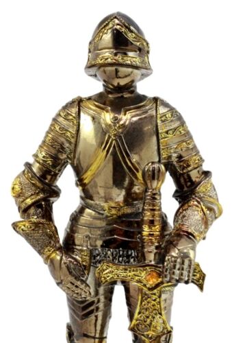 Ebros Medieval Kingdom European Suit Of Armor Knight Of Chivalry Swordsman Figurine