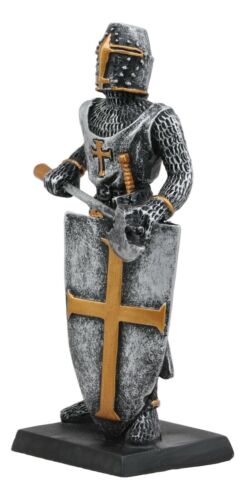 Ebros Medieval Knight Crusader Axeman Dollhouse Miniature Figurine 4" H Suit Of Armor