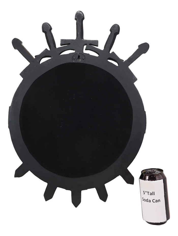 Ebros Medieval Knight Throne Of Swords Valyrian Steel Blades Clad Wall Mirror