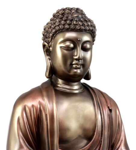 Ebros Meditating Buddha On Lotus Throne Statue 15"H Shakyamuni Enlightened One