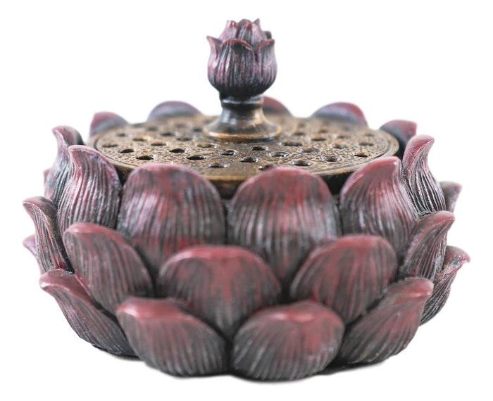 Ebros Meditation Of Buddha Lotus Flower Blossom Multiple Incense Sticks Holder Burner Figurine