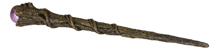 Ebros Merlin Greenman Cosplay Magic Wand With Purple Orb 14" Long Fantasy Decor