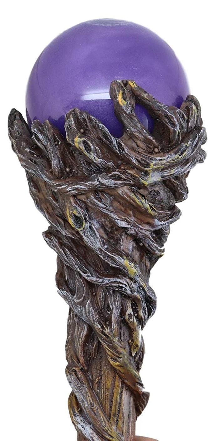 Ebros Merlin The Wizard Sorcerer Twisted Vines Staff With Purple Orb Handle 67"L