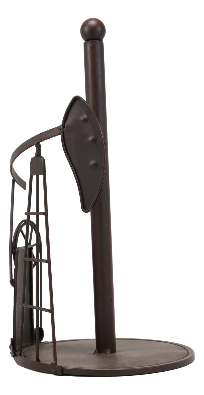 Ebros Metal Vintage Oil And Gas Derrick Rig Platform Paper Towel Holder Display Stand