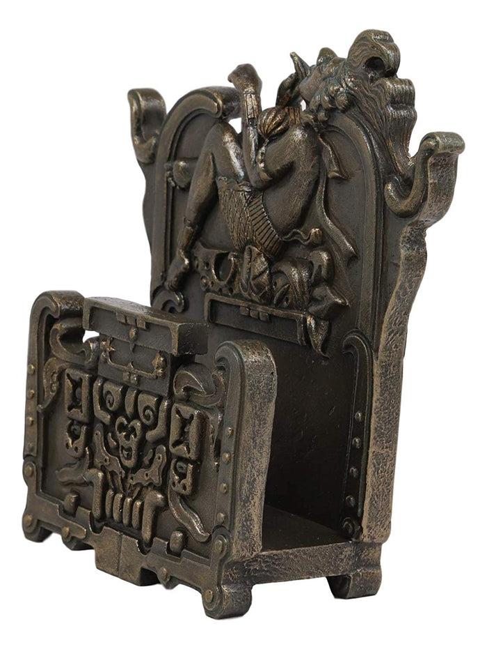 Ebros Mexica Aztec Maya Gods And Goddesses Mesoamerican Pictogram Symbols Business Card Holder Figurine 5.75" High As Vanity Or Decorative Storage Decor For Office Study Desk Organizer