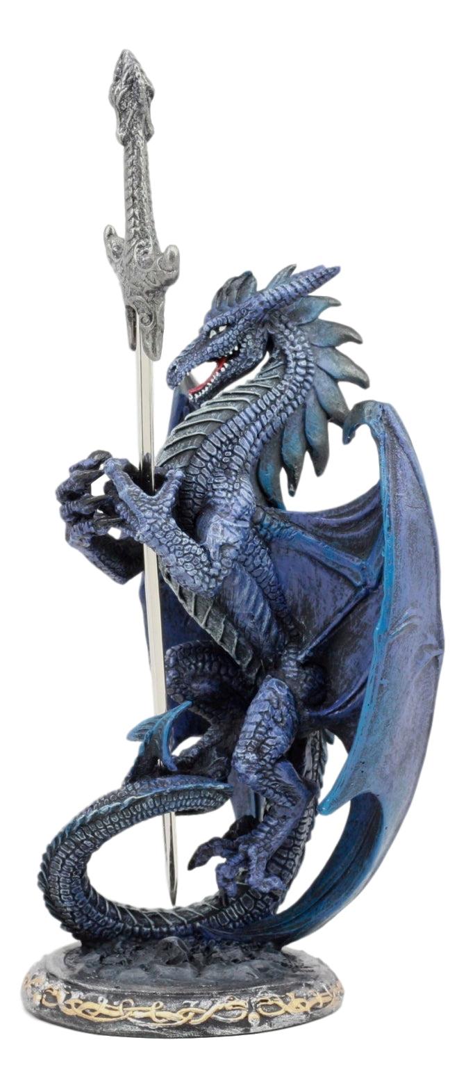 Ebros Midnight Storm Blade Ruth Thompson Dragon Holder Statue With Letter Opener Knife