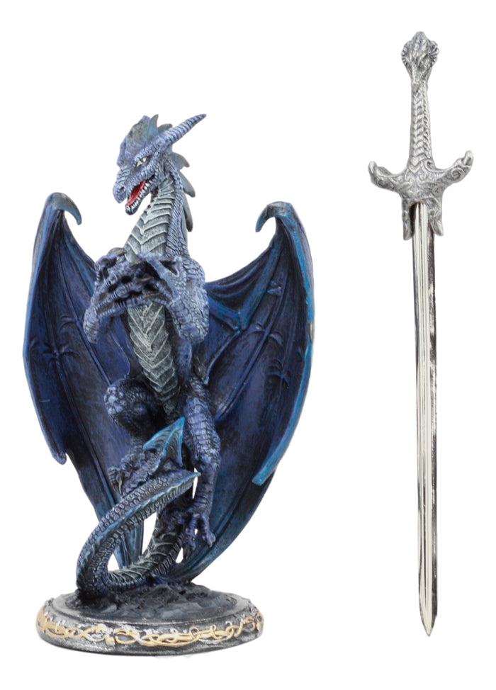 Ebros Midnight Storm Blade Ruth Thompson Dragon Holder Statue With Letter Opener Knife