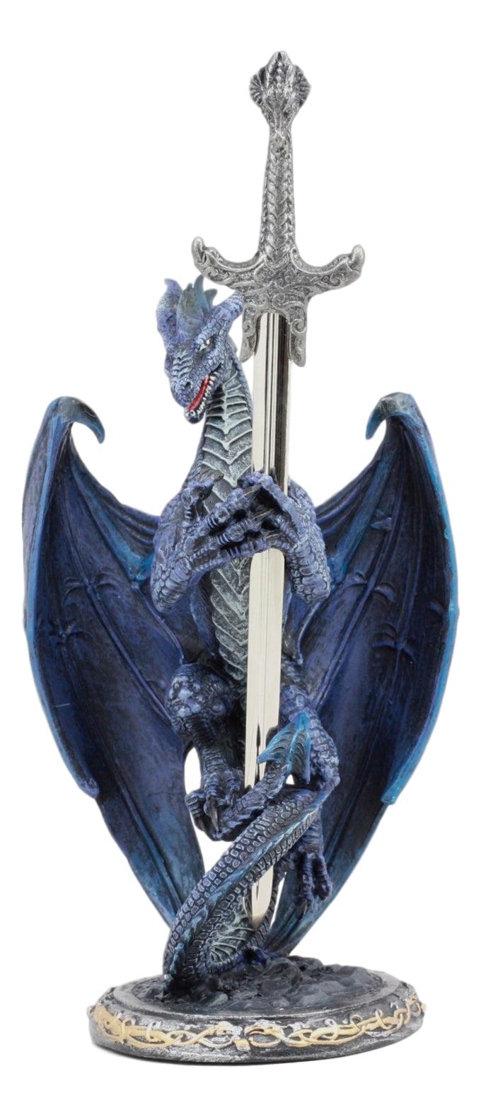 Ebros Midnight Storm Blade Ruth Thompson Dragon Holder Statue With Letter Opener Knife