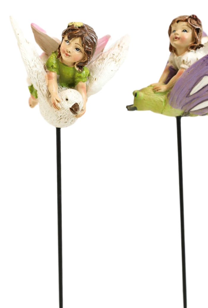 Ebros Mini Fairy Garden Fairies Stakes Set Of 3 Mini Garden
