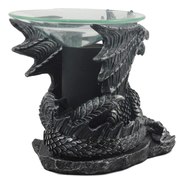Ebros Mythical Air Behemoth Dragonite Resting Black Dragon Electric Oil Burner Statue