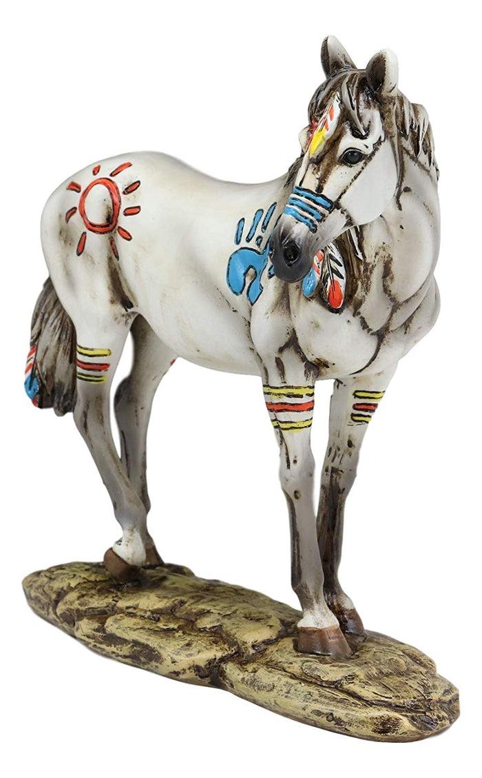 Ebros Native Indian Tribal Beauty Medicine Spirit Horse Hand Crafted Statue 8"H Decor
