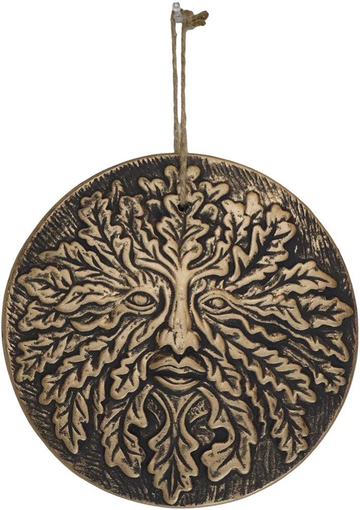 Ebros Nature Spirit God Celtic Greenman Terracotta Round Medal Wall Decor Plaque