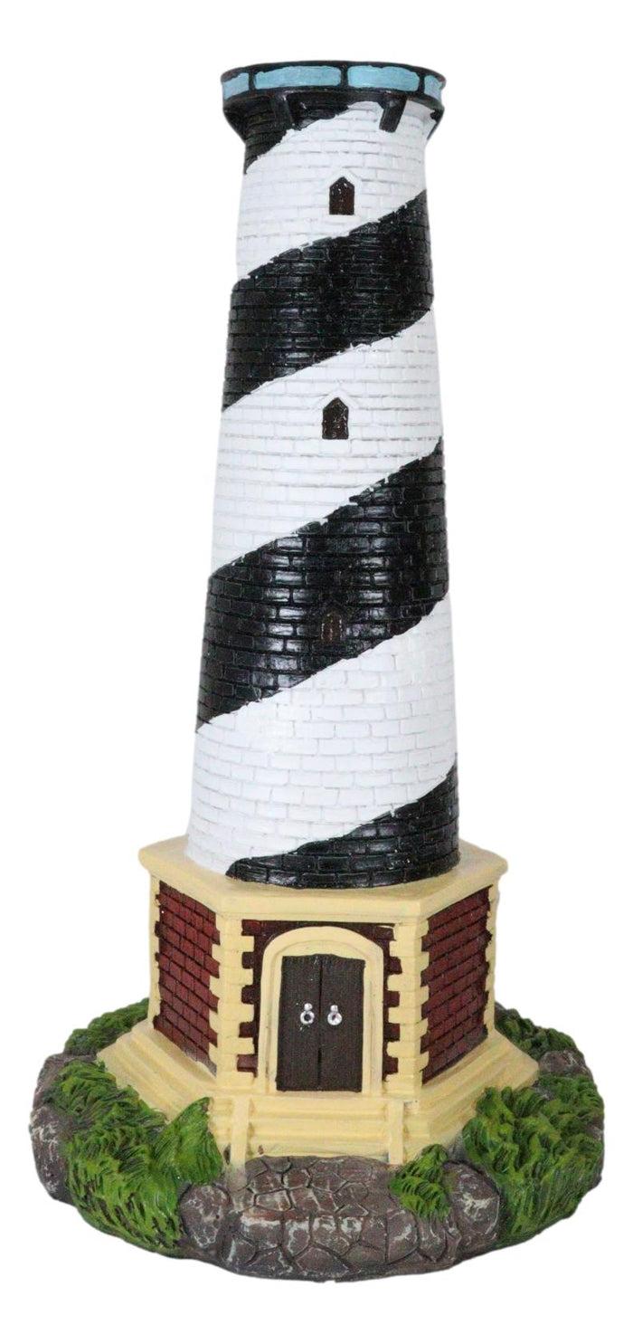 Ebros Nautical Cape Hatteras Lighthouse Statue 20.5" Tall With Solar Lantern LED