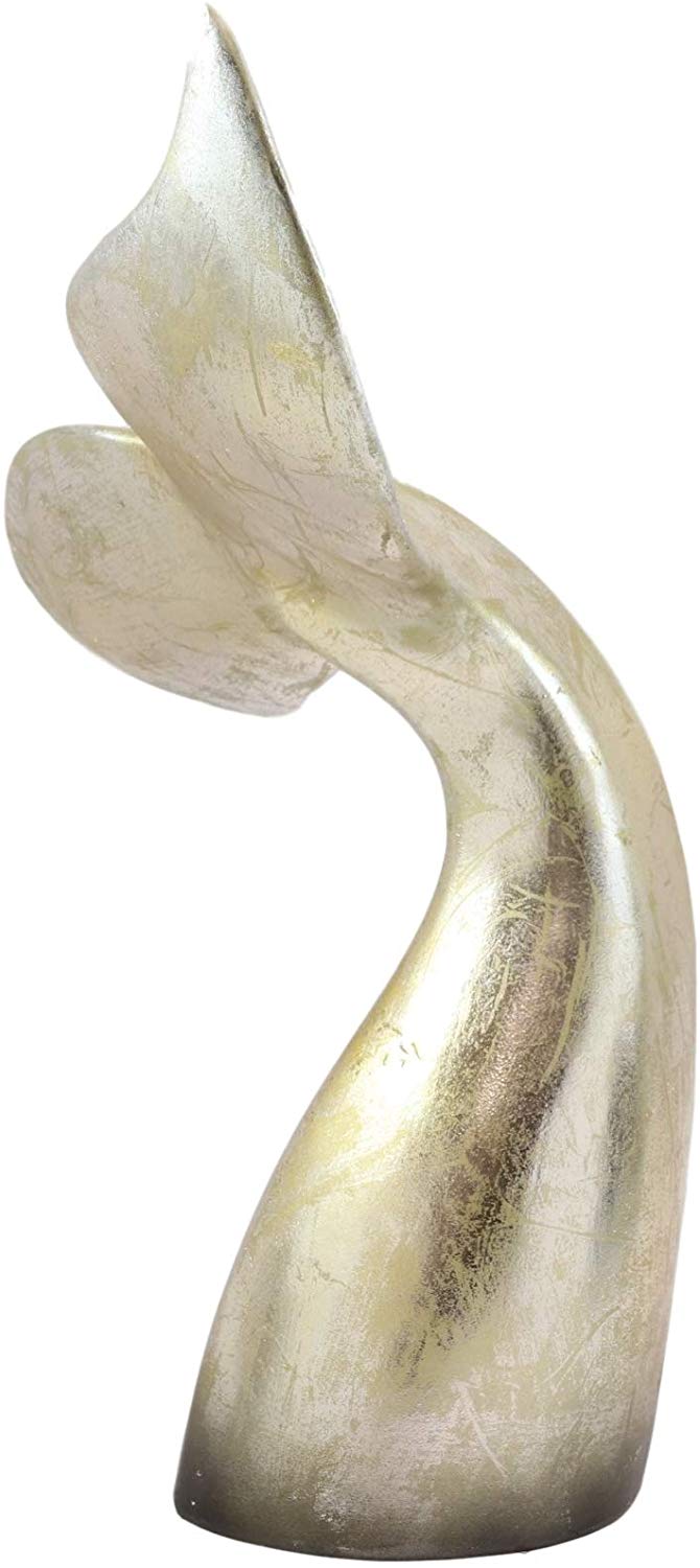 Ebros Nautical Coastal Marine Large Baleen Humpback Whale Tail Museum Gallery Design Statue 16.25" H In Rustic Gold Antique Finish Sea Life Decorative Office Library Shelf Desktop Decor Figurines