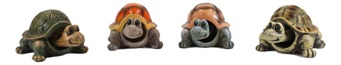 Ebros Nautical Colorful Shell Sea Turtles Tortoises Bobblehead Figurines Set