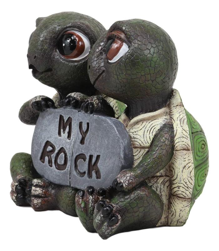 Ebros Nautical 'My Rock' Loving Romantic Turtle Couple Figurines 2 Parts Set