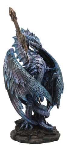 Ebros Nether Blade Ruth Thompson Dragon Statue With Dragon Letter Opener Blade 9.5" Tall Dragon Blade Series Collection Mythical Fantasy Dragons Decor