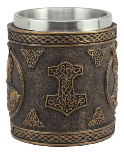 Ebros Norse Mythology Viking God Of Thunder Thor Coffee Mug Resin Drink Cup Tankard