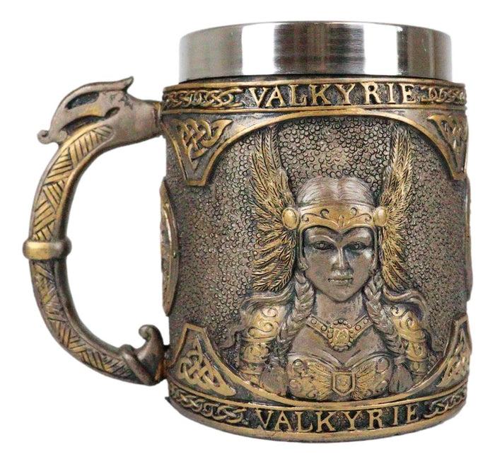 Ebros Norse Mythology Viking Goddess Valkyrie Coffee Mug 13oz Resin Drink Cup Tankard