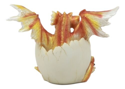Ebros November Birthstone Dragon Egg Statue 4.25" Tall Orange Topaz November Birthstone Gem Symbol Hatchling Dragon Collector Figurine