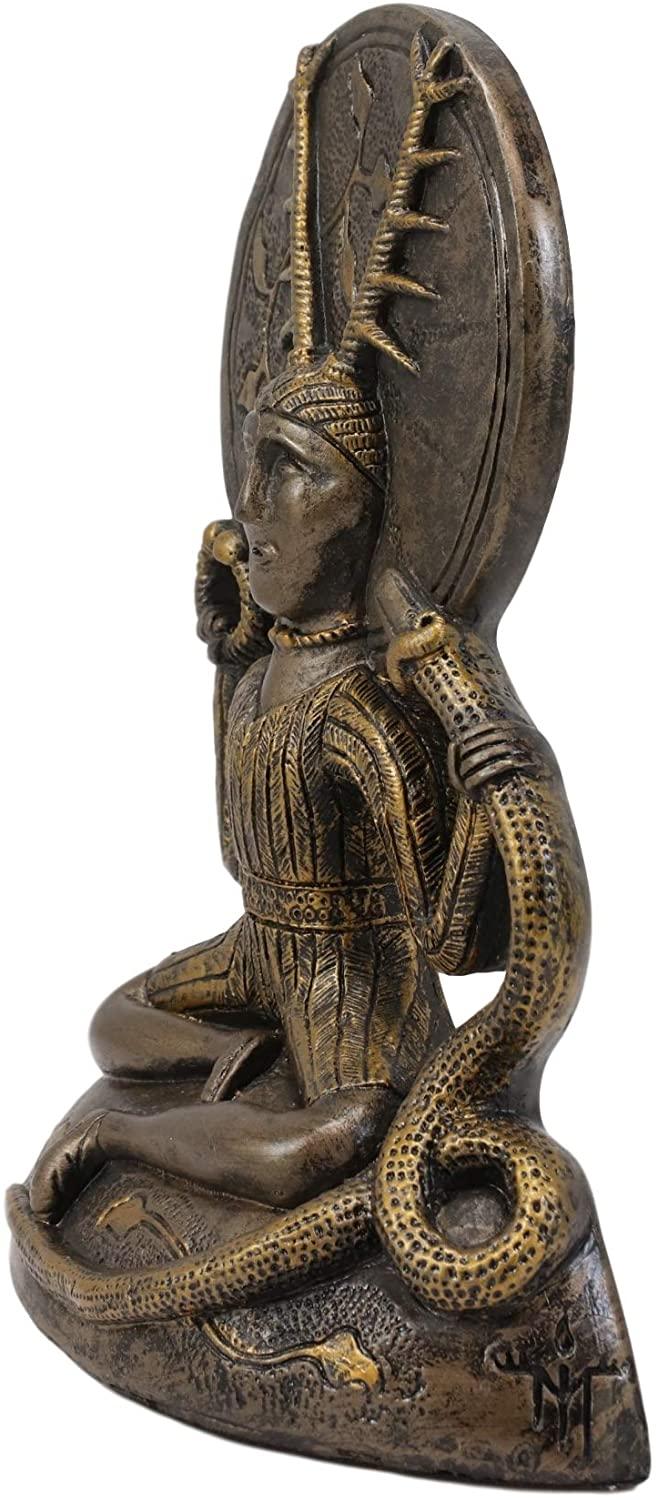Ebros Oberon Zell Herne Cernunnos With Deer Antlers And Earth Disc Statue 6.25"H