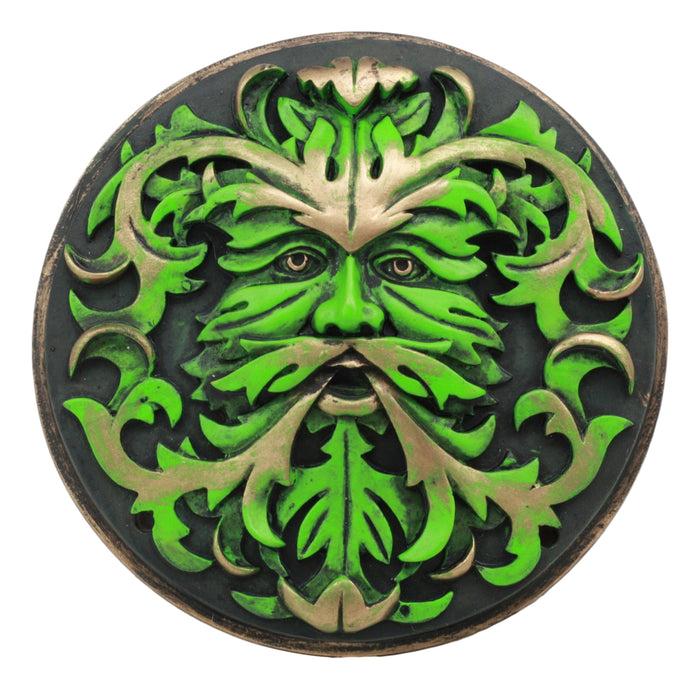 Ebros Oberon Zell Nature's Spirit God Celtic Greenman Wall Decor Plaque 5.25" D