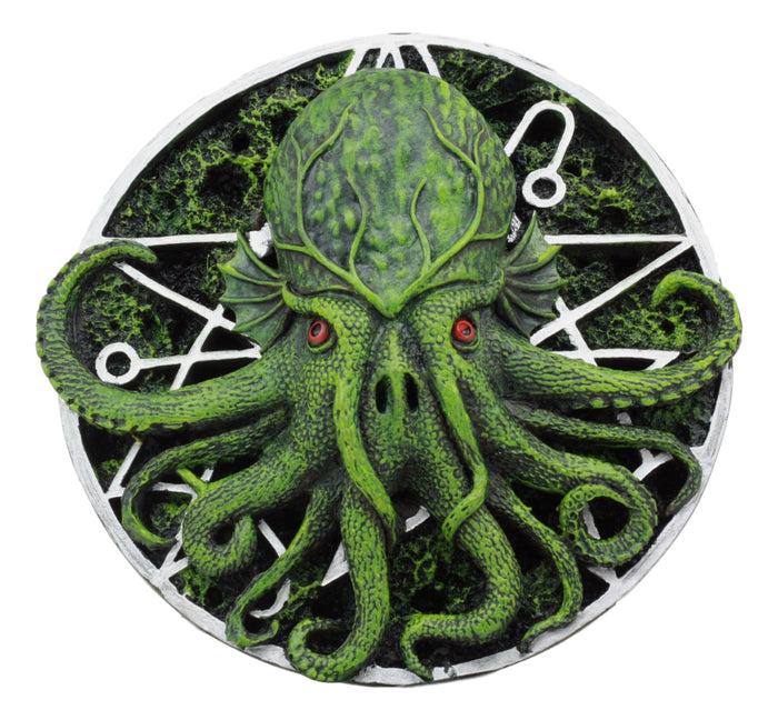 Ebros Oberon Zell The Great Cthulhu Elder God With Occult Metaphysical Star Symbol Round Wall Decor 5.75" Diameter Figurine Home Decor Hanging Plaque