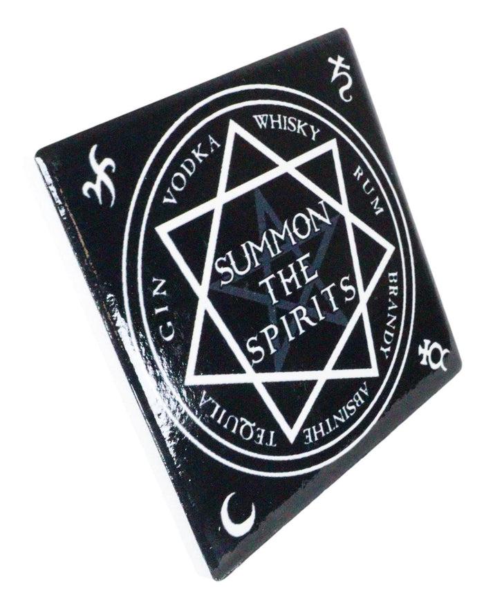 Ebros Occult Heptagram Star Summon The Spirits Cork Backed Coaster Set Of 4