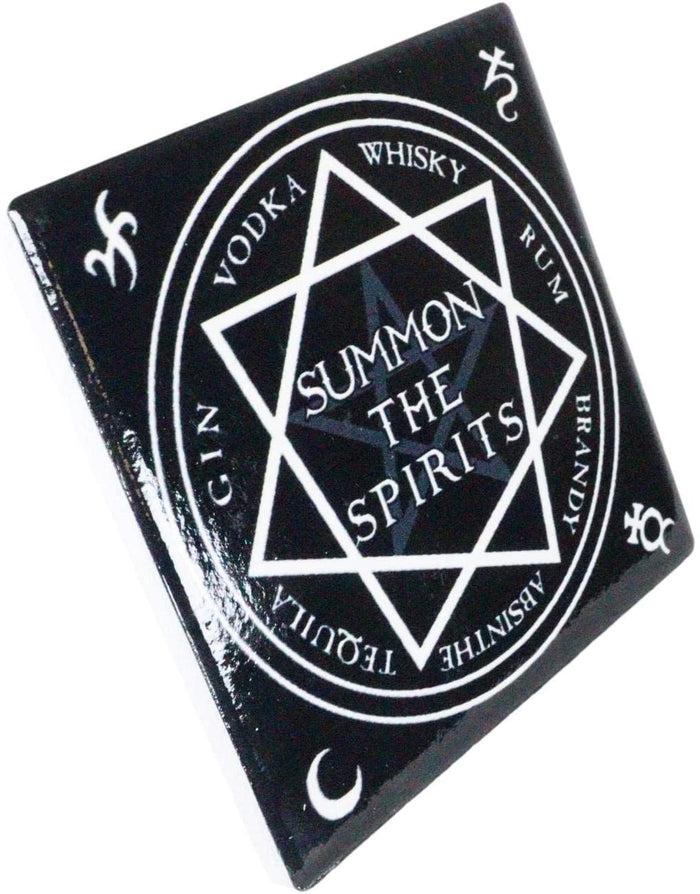 Ebros Occult Heptagram Star Summon The Spirits Cork Backed Coaster Set Of 4