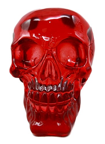 Ebros Occult Witchcraft Shrine Blood Red Acrylic Resin Translucent Skull Figurine 6"L