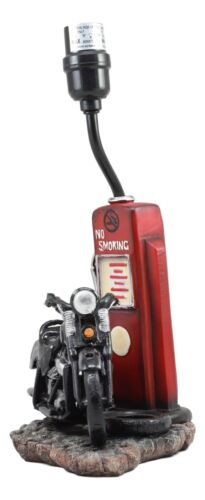 Ebros Old Fashioned Gas Pump Retro Bike Motorcycle Desktop Table Lamp W/ Shade