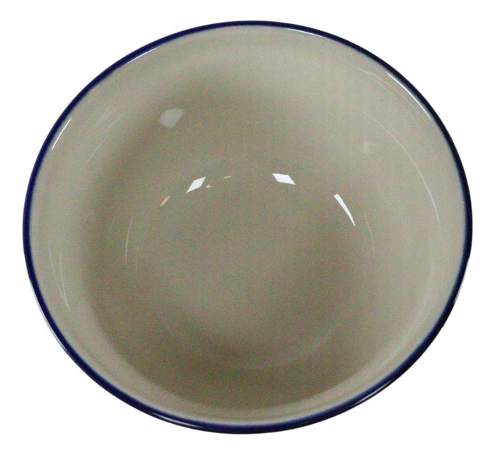 Ebros Pack Of 2 Ceramic Blue Oriental Fans Portion Meal Bowls 2 Cups W/ Airtight Lid