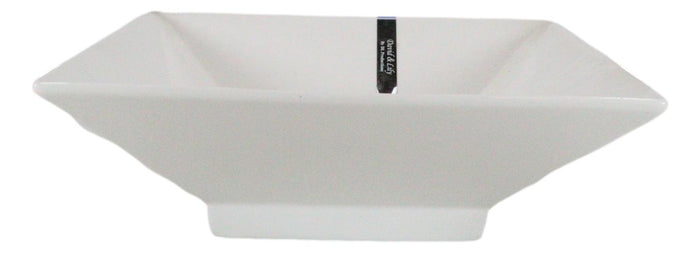Ebros Pack Of 2 Kitchen And Dining Modern Contemporary Design Porcelain Square Bowls 35 Ounces 8.5"Diameter