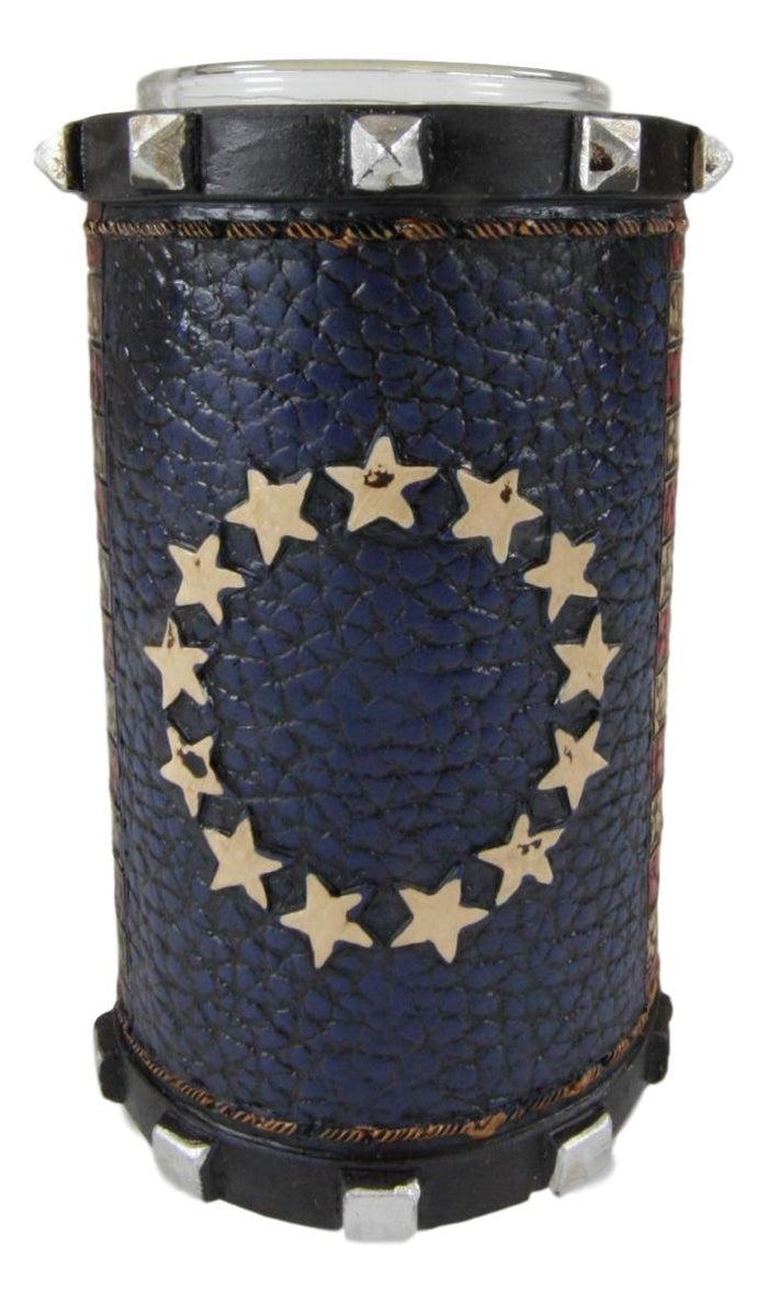 Ebros Pack Of 2 Patriotic Betsy Ross American Flag Decorative Candle Holder